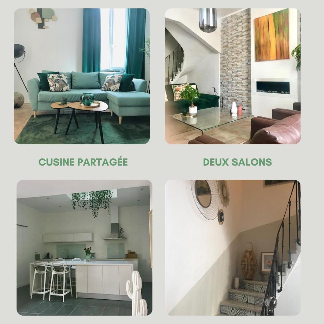 Notre Maison Aux Volets Bleus Ouveillan Extérieur photo